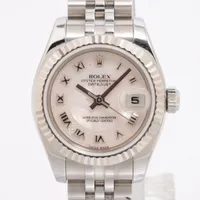 ロレックス レディ デイトジャスト 179174NRD SS×WG AT シェル文字盤