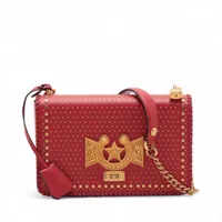 ヴェルサーチ レザー チェーンショルダーバッグ レッド