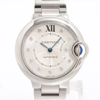 カルティエ バロンブルー ドゥ カルティエ W4BB0021 SS AT シルバー文字盤