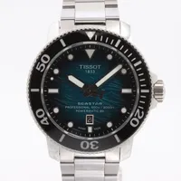 ティソ シースター T120607A SS AT ブルー文字盤