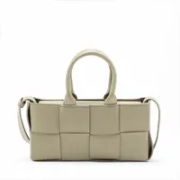 ボッテガヴェネタ マキシイントレチャート キャンディー アルコ トート レザー 2WAYハンドバッグ グリーン