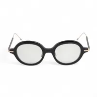 トムブラウン プラスチック×メタル メガネ ブラック×ゴールド