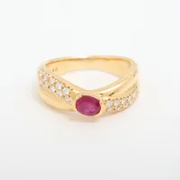 タサキ ルビー ダイヤ K18(YG)