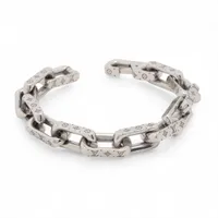 ヴィトン ブレスレット チェーン モノグラム M00308 メタル ブレスレット LE0291 M シルバー