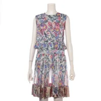 シャネル ココマーク シルク ノースリーブワンピース 14/15年 34 マルチカラー