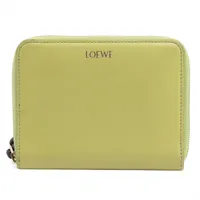 ロエベ ノット コンパクトジップアラウンド レザー コンパクトウォレット グリーン×ブラック