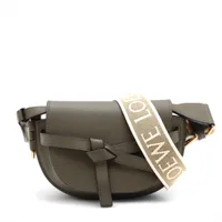 ロエベ ゲート デュアル ミニ レザー ショルダーバッグ グリーン