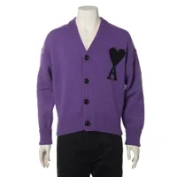 アミ アレクサンドルマテュッシ ウール カーディガン S パープル