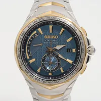 セイコー コーチュラ SS ソーラー 青文字盤