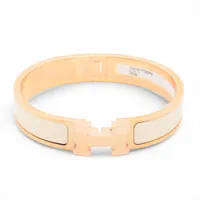 エルメス バングル クリックH PM ゴールド アイボリー 金 ユニセックス エルメス バングル クリックH PM ゴールド アイボリー 金 ユニセックス