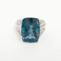 ノンブランド ブルートパーズ ダイヤ 14K