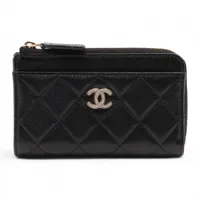 シャネル マトラッセ キャビアスキン ブラック ゴールド金具