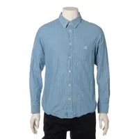 セリーヌ トリオンフ コットン シャツ エディ期 38 ブルー