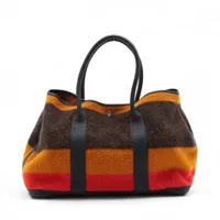 エルメス ガーデンパーティ36 PM ロカバールウール マルチカラー シルバー金具