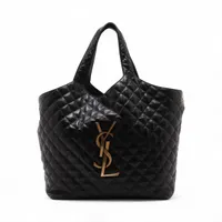 サンローランパリ イカール レザー トートバッグ ブラック