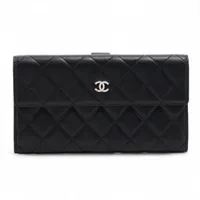 シャネル マトラッセ ラムスキン ブラック シルバー金具