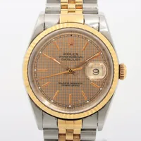 ロレックス デイトジャスト36 16233 SS×YG AT ハウンズトゥース文字盤