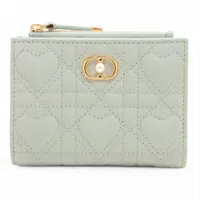 ディオール ディオール ジョリー ダリア レザー コンパクトウォレット グリーン