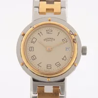 エルメス クリッパー SS×GP QZ アイボリー文字盤