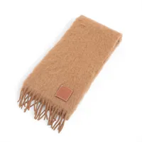 ロエベ アナグラム モヘヤ×ウール×ナイロン マフラー キャメル