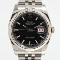 ロレックス デイトジャスト36 116234 SS×WG AT ブラック文字盤