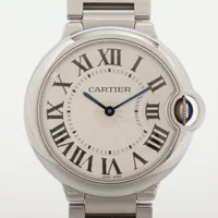 カルティエ バロンブルー W69011Z4 SS QZ シルバー文字盤
