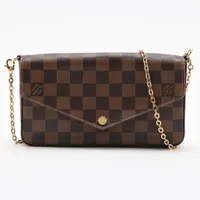 ルイ・ヴィトン ダミエ ポシェット フェリシー N63032 ブラウン