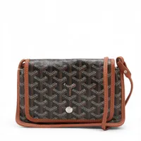 ゴヤール プリュメ PVC ショルダーバッグ ブラウン