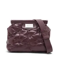 メゾンマルジェラ グラムスラム レザー ショルダーバッグ ボルドー