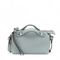 フェンディ セレリア バイザウェイミニ レザー 2WAYハンドバッグ ブルーグレー