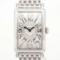 フランクミュラー ロングアイランド レリーフ 902QZRELCD1R SS QZ シルバー文字盤