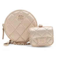 シャネル マトラッセ レザー ゴールド ゴールド金具