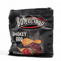 バレンシアガ チップス レザー チャーム ブラック