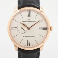 ジラールペルゴ PG×社外革 AT シルバー文字盤