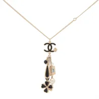 シャネル ココマーク アイコン GP×フェイクパール ネックレス 12A ゴールド