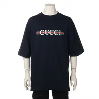 グッチ コットン Tシャツ XXL ネイビー