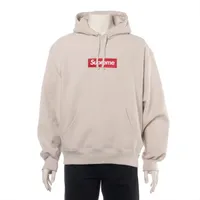 シュプリーム ボックスロゴ コットン パーカー 24AW M ベージュ