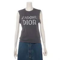 クリスチャンディオール コットン タンクトップ XS グレー