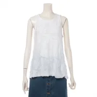 シャネル ココボタン コットン タンクトップ P50 38 ホワイト