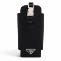 PRADA ブラック サフィアーノレザー マネークリップ 極美品 プラダ サフィアーノ カードケース マネークリップ コンパクト