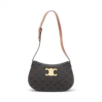 セリーヌ トリオンフ ミディアム ティリー バッグ PVC ショルダーバッグ ブラック