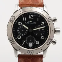 ブレゲ トランスアトランティック タイプXX 3820 SS×革 AT 黒文字盤