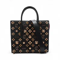 クリスチャンルブタン パロマミディアム レザー 2WAYハンドバッグ ブラック