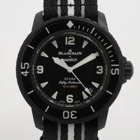 ブランパン アトランティックオーシャン SO35B400 CE×ナイロン AT ブラック文字盤