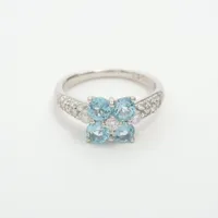 ノンブランド ブルートパーズ ダイヤ Pt900