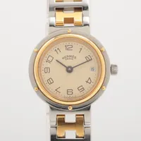 エルメス クリッパー SS×GP QZ アイボリー文字盤