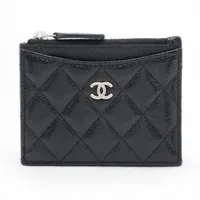 シャネル マトラッセ キャビアスキン ブラック シルバー金具