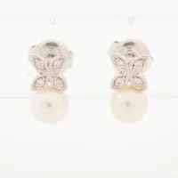 ミキモト パール ダイヤ K18(WG) 約5.5mm