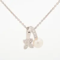 ミキモト パール ダイヤ K18(WG) 約5.5mm