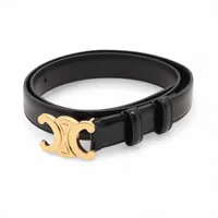 セリーヌ トリオンフ レザー ベルト 75 ブラック